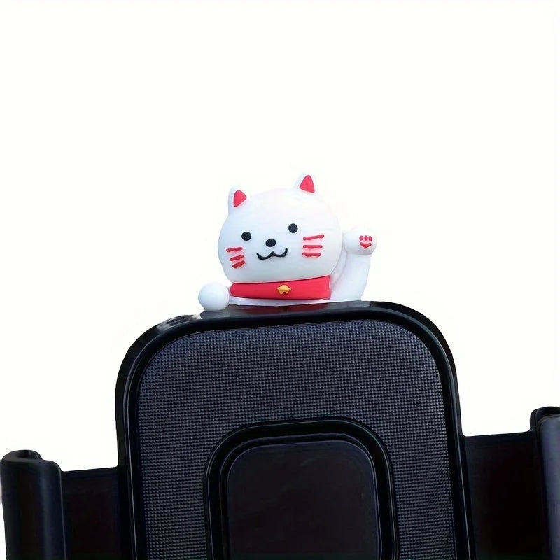 Motorcycle Decorative Dolls & Car Dashboard Stickers - Lucky Cat Ornaments