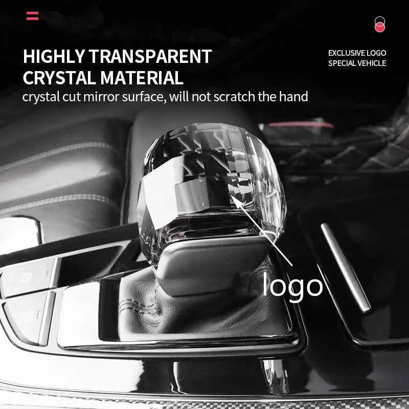 Audi Crystal Gear Shift Head Cover - Type A RS Logo for A4 A5 A6 A7
