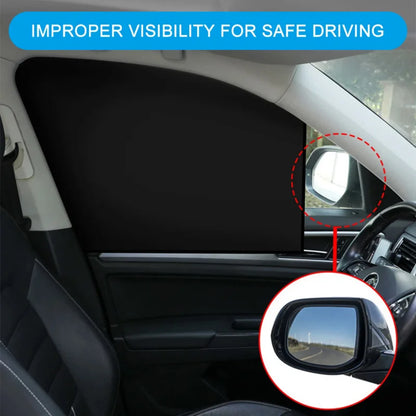 Magnetic Car Sunshade - UV Protection Window Curtains Double Sided