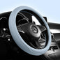 Premium Napa Leather Steering Wheel Cover - Universal 15 Inch Non-Slip