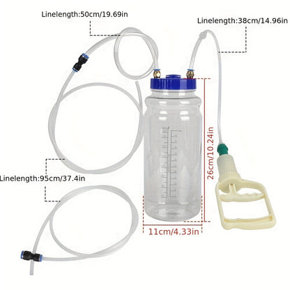 Universal Manual Oil Change Vacuum Pump - 67.63oz PE Suction Tool