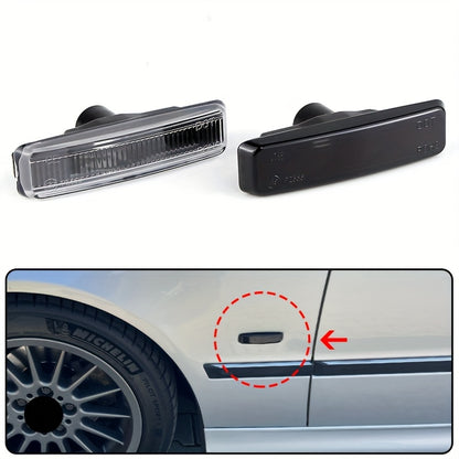 BMW E39 Fender Light Covers - 525i-540i M5 1995-2003 Black 2pcs