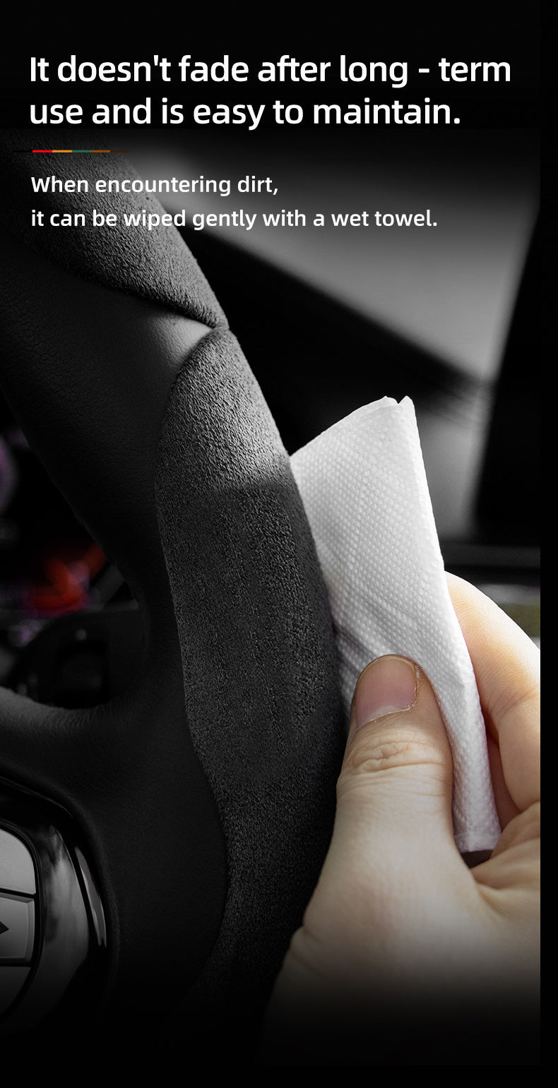 Audi Ultra-Thin Steering Wheel Cover - Non-Slip Snap-On Installation