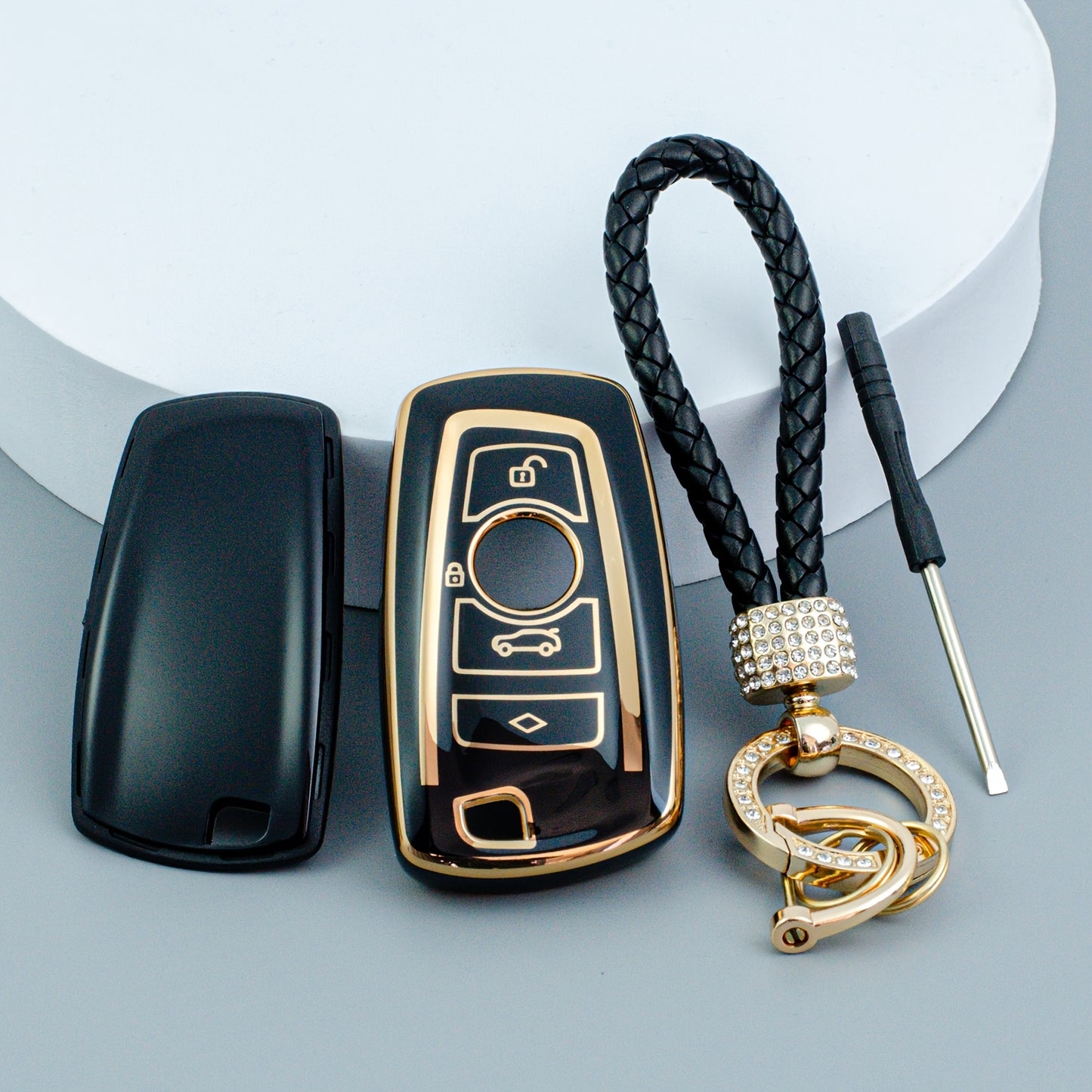 BMW TPU Key Fob Cover - 1 3 5 7 Series X1-X5 F10-F30 M3 M4 Black