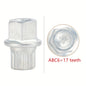 VW Audi Wheel Lock Socket Set - 21 Teeth Anti-Theft Tool ABC6=17 teeth