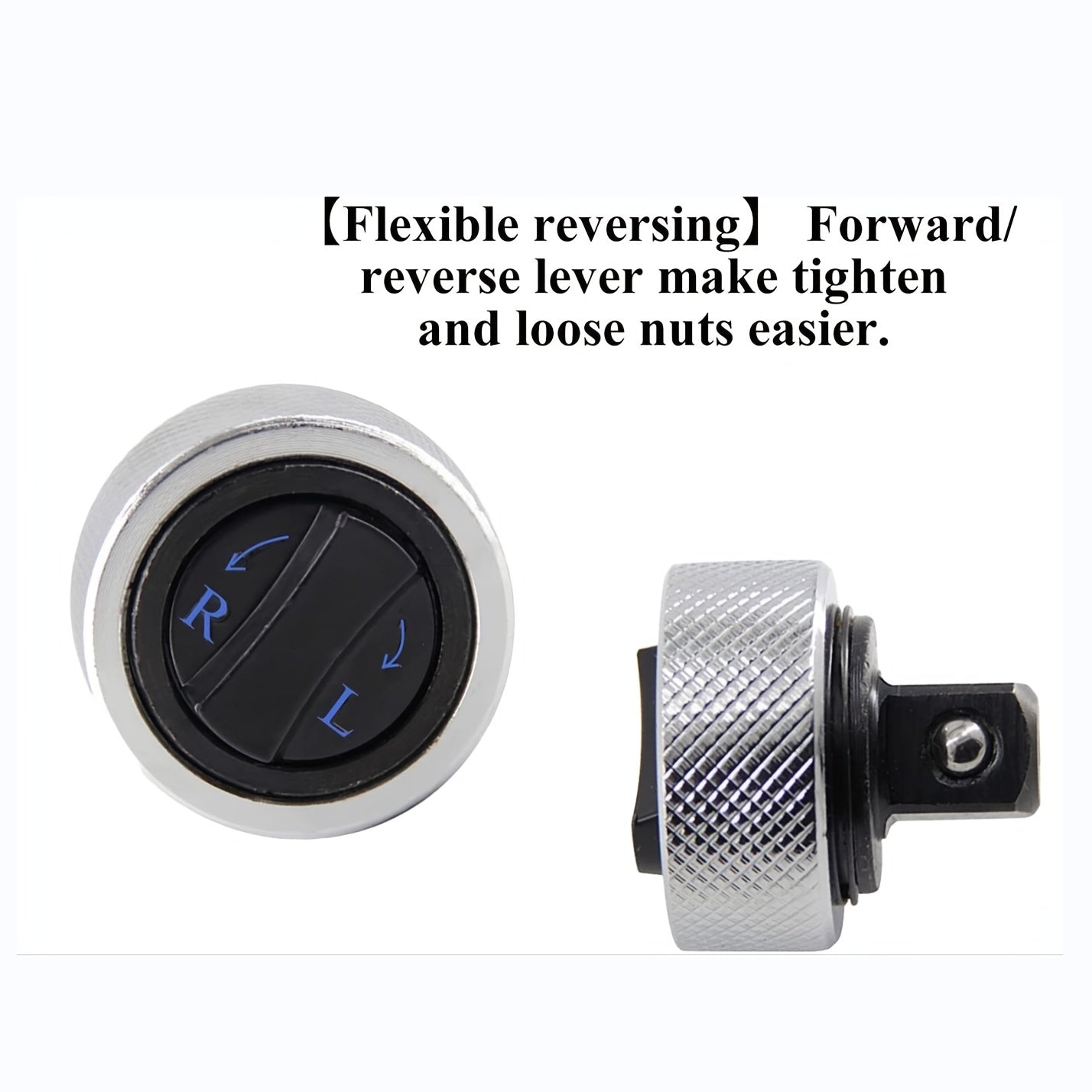 3-Piece Reversible Thumbwheel Ratchet Set - 1/4, 3/8, 1/2 Drive Kit