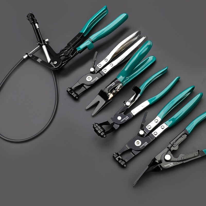 Flexible Wire Clamp Pliers with Buckle - Automotive Coolant Hose Tool