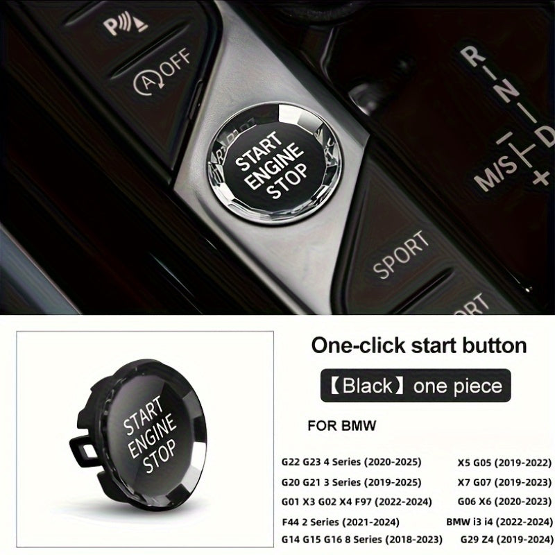 BMW Crystal Start Button Cover - G20-G26 X1-X7 ABS Black Red