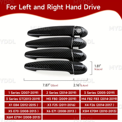 BMW Carbon Fiber Door Handle Cover - E87 F20-F36 X1-X6 M3 M4