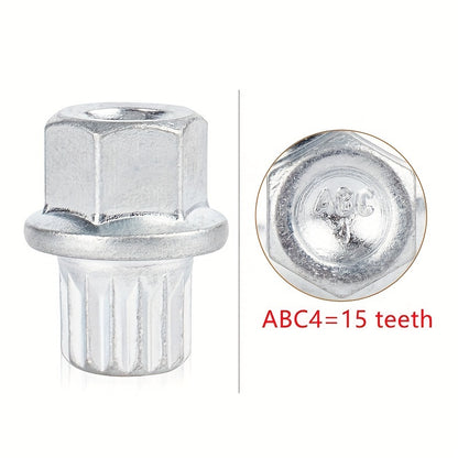 VW Audi Wheel Lock Socket Set - 21 Teeth Anti-Theft Tool ABC4=15 teeth