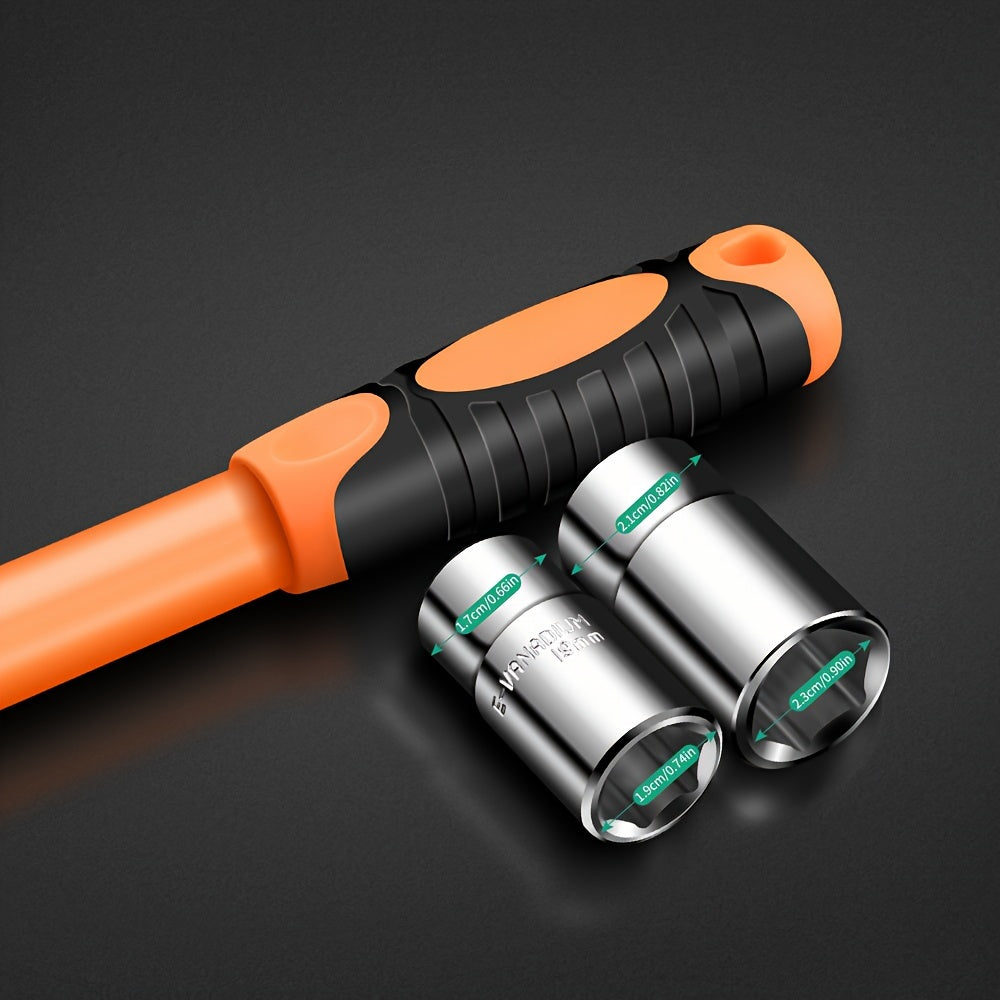 4-in-1 Telescoping Socket Wrench Set - Chrome Vanadium Steel Emergency Tool