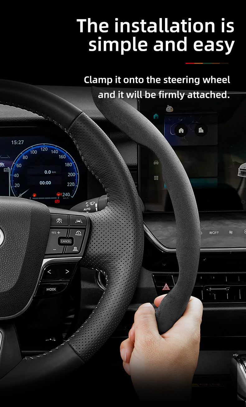 Toyota Winter Fleece Steering Wheel Cover - Ultra-Thin Anti-Slip for RAV4 Camry Corolla