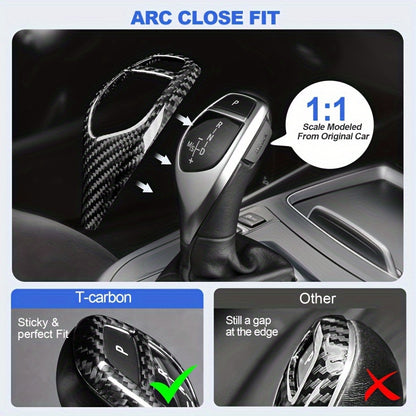 BMW Carbon Fiber Gear Shift Knob Cover - Interior Upgrade