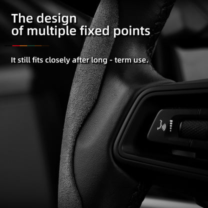 Audi Ultra-Thin Steering Wheel Cover - Non-Slip Snap-On Installation