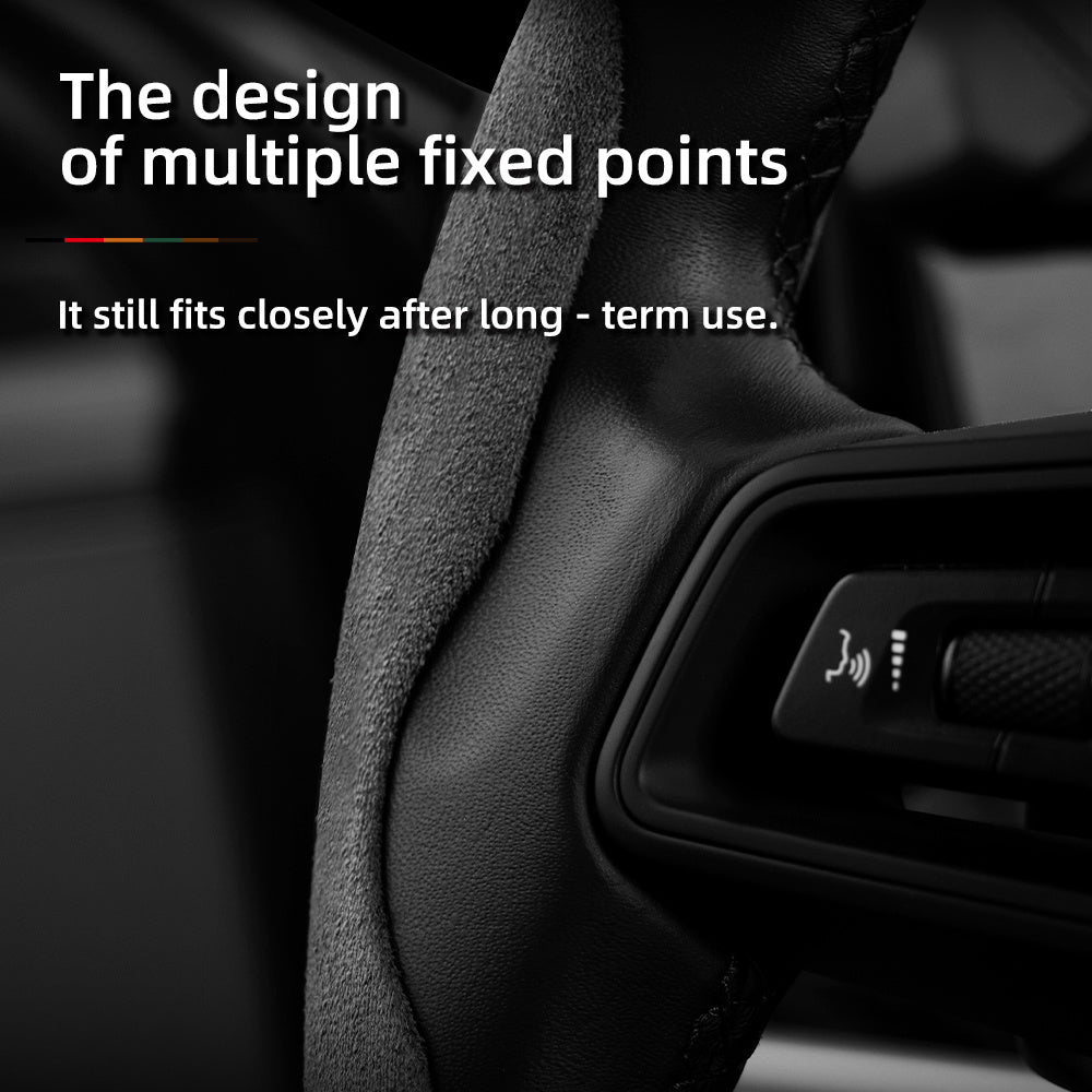 Toyota Winter Fleece Steering Wheel Cover - Ultra-Thin Anti-Slip for RAV4 Camry Corolla