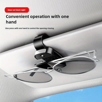 BYD Sun Visor Organizer with Glasses Holder - Heavy-Duty ABS Storage