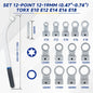 15-Piece Timing Belt Tensioner Pulley Wrench Set - 12-Point Carbon Steel Kit 15PCS Tensioner Pulley Wrench
