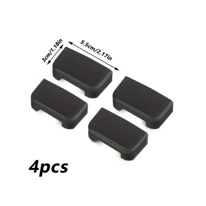 Tesla Model 3/Y Seat Track Protector Set - 4 Pack Scratch-Resistant Covers Black