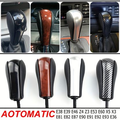 BMW Gear Shift Knob E46 E60 E90 PU Leather ABS Auto Trans