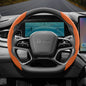 BYD Winter Anti-Slip Steering Wheel Covers - Ultra-Thin Segmented Design Orange Suitable for BYD D-shaped steering wheel 2-piece set