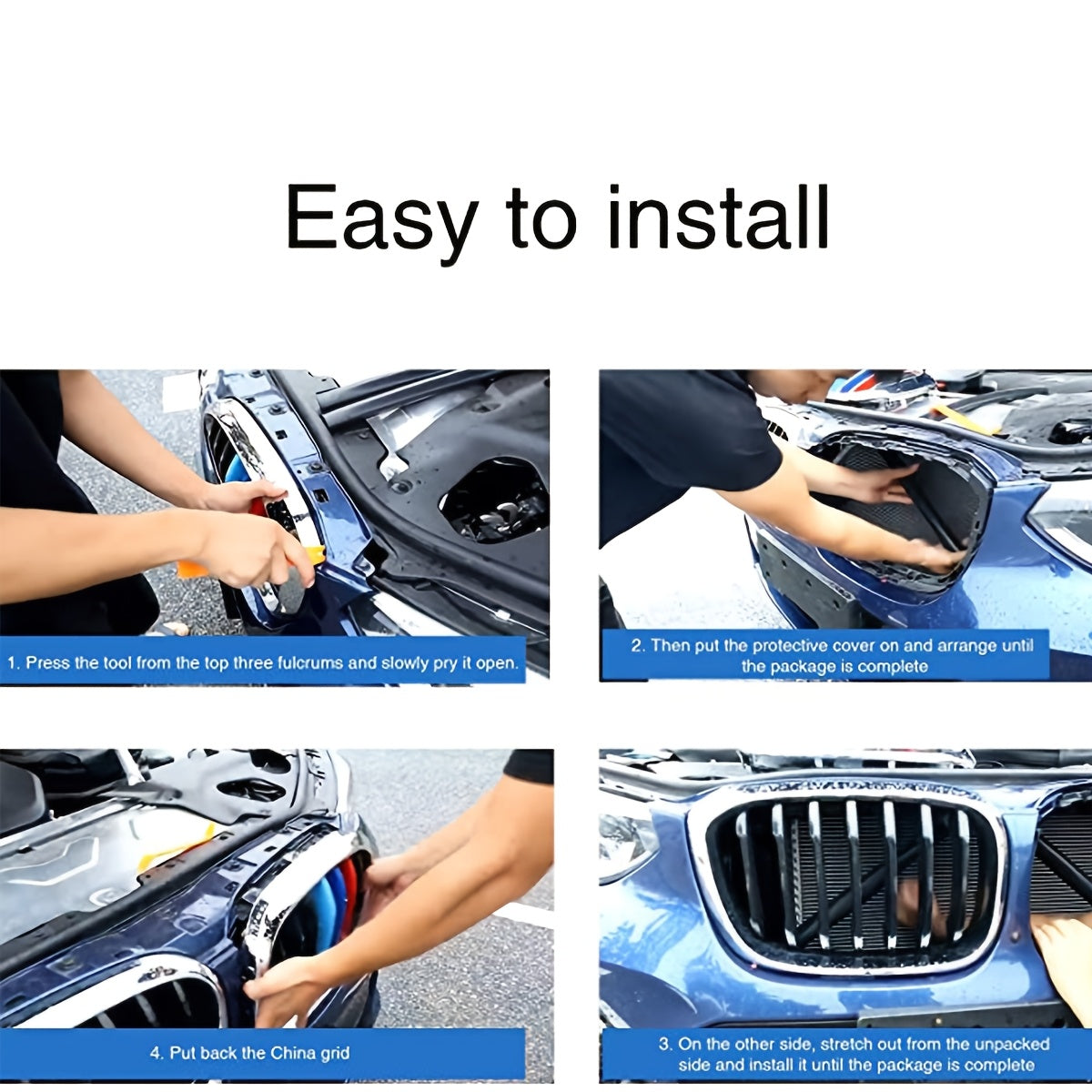 BMW Front Grille Trim Strips - F40 F44 E60 M Sport V Brace