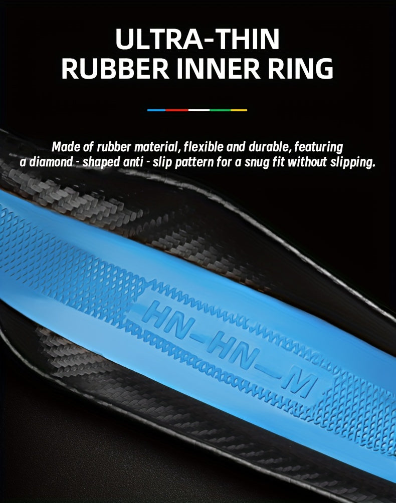 Carbon Fiber Faux Leather Steering Wheel Cover - 15 Inch Sports Style