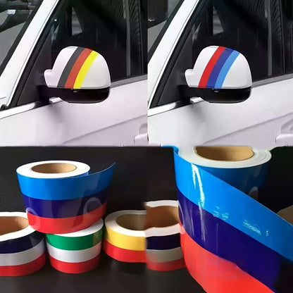 BMW M Color Stripes Rally Sticker - 39.37" Racing Decal Kit