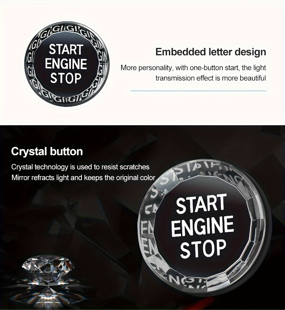 BMW Crystal Start Button Cover - G20-G26 X1-X7 ABS Black Red