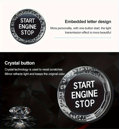 BMW Crystal Start Button Cover - G20-G26 X1-X7 ABS Black Red