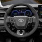 Toyota Winter Fleece Steering Wheel Cover - Ultra-Thin Anti-Slip for RAV4 Camry Corolla Black 3-Piece Set