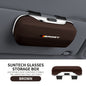German Car Sun Visor Glasses Case - BMW Audi Mercedes A-Brown