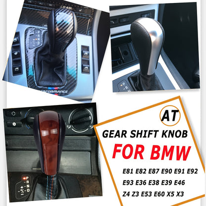 BMW Gear Shift Knob E46 E60 E90 PU Leather ABS Auto Trans