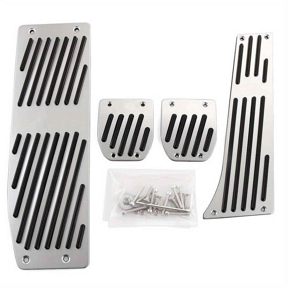 BMW Aluminum Alloy Pedal Set - Non-Slip Racing Style Pedals Manual Model Four-piece Set