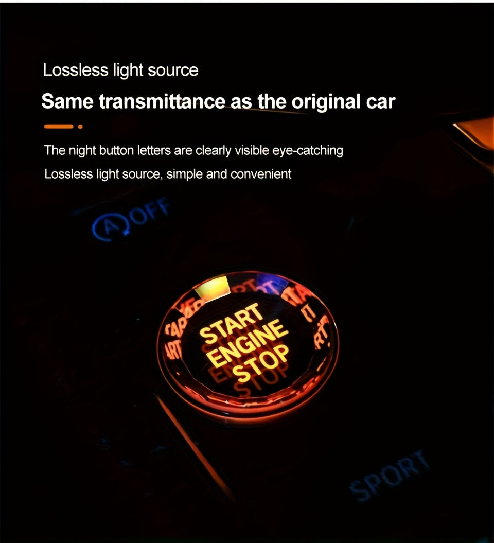 BMW Crystal Start Button Cover - G20-G26 X1-X7 ABS Black Red