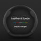 Carbon Fiber Faux Leather Steering Wheel Cover - 15 Inch Sports Style Black D-Shaped Leather & Suede