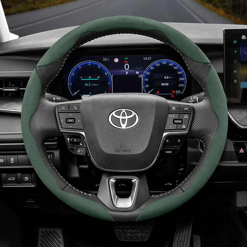 Toyota Winter Fleece Steering Wheel Cover - Ultra-Thin Anti-Slip for RAV4 Camry Corolla