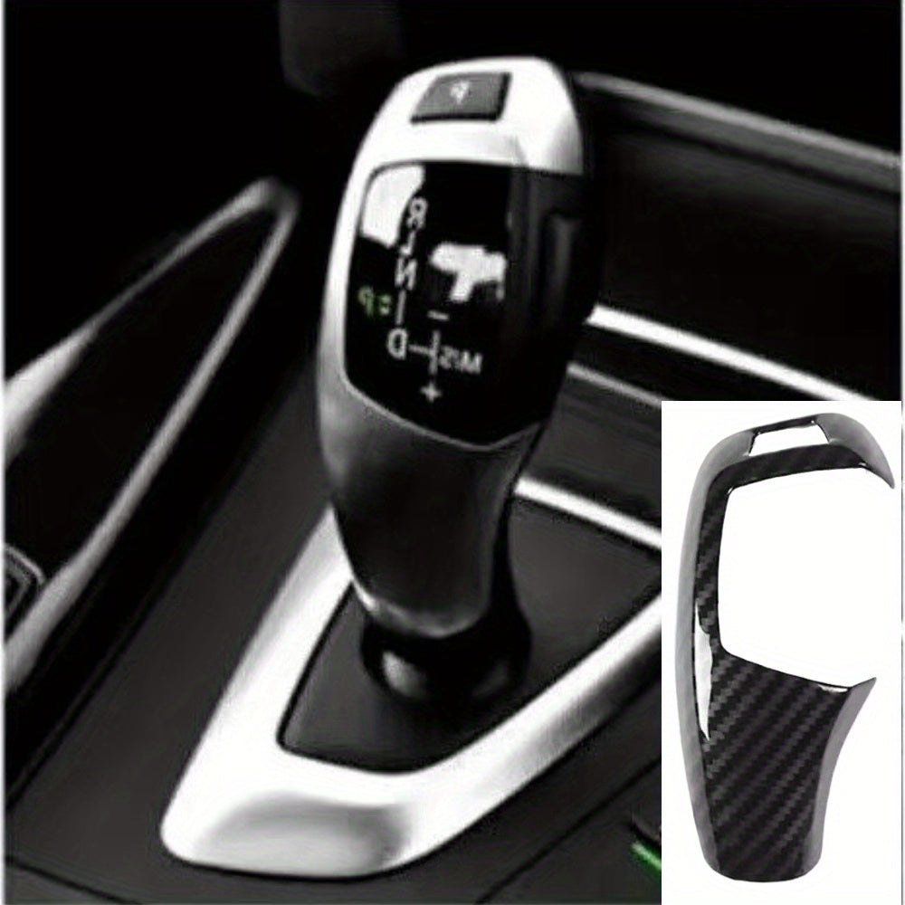 BMW Carbon Fiber Gear Shift Knob Cover - Interior Upgrade Right-hand drive shift handle cover BMW gear shift cover