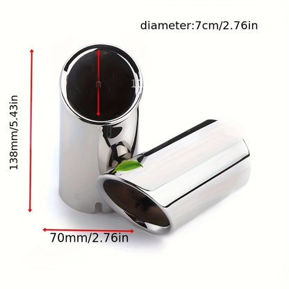 BMW VW Aluminum Exhaust Tips 2.76 Inch - Dual Pack Rust-Resistant Performance Upgrade