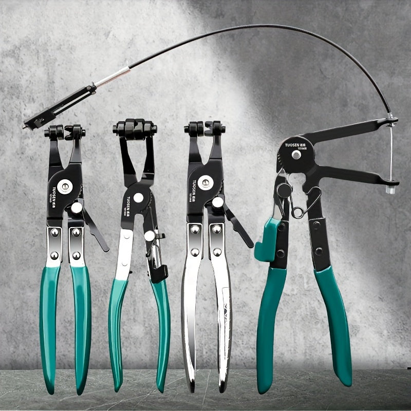 Flexible Wire Clamp Pliers with Buckle - Automotive Coolant Hose Tool