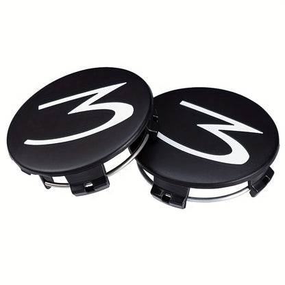 Tesla Model 3/S/X/Y Wheel Hub Caps - 24 Pack Number 3 Logo Center Covers