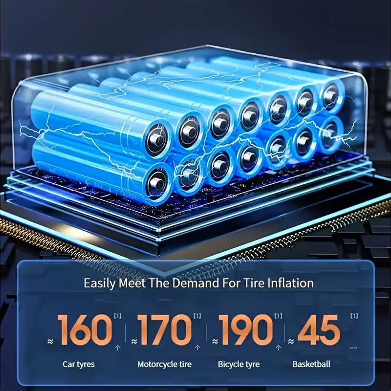 Portable Tire Inflator Digital - USB Rechargeable Air Compressor