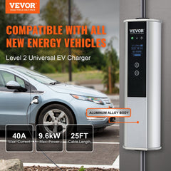 Close-up of connector head and cable jacket on EV Charger for Tesla models 40a 240v, 40A, 240V - view 3